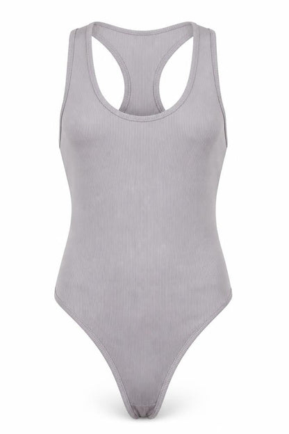 Boohoo Womens Grey   Bodysuit One-Piece Size 6