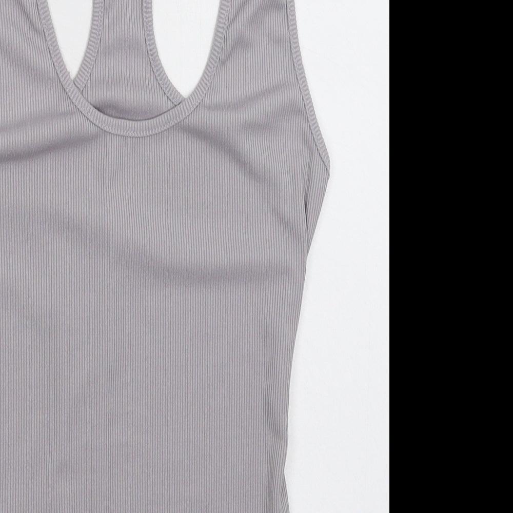 Boohoo Womens Grey   Bodysuit One-Piece Size 6