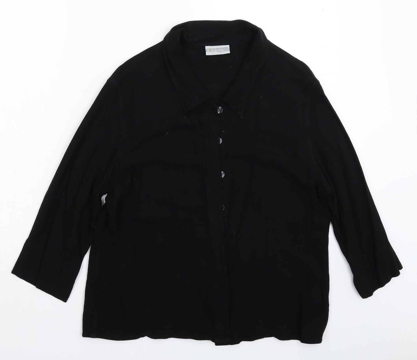 Offshoot Womens Black   Basic Button-Up Size L