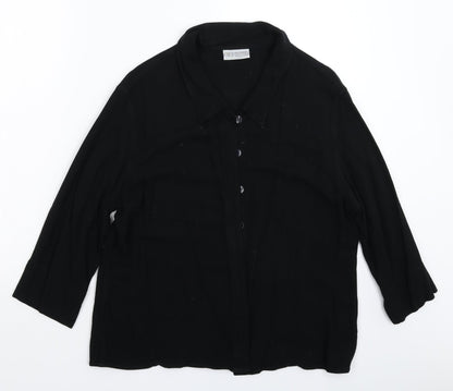Offshoot Womens Black   Basic Button-Up Size L