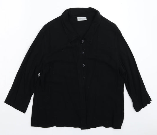 Offshoot Womens Black   Basic Button-Up Size L