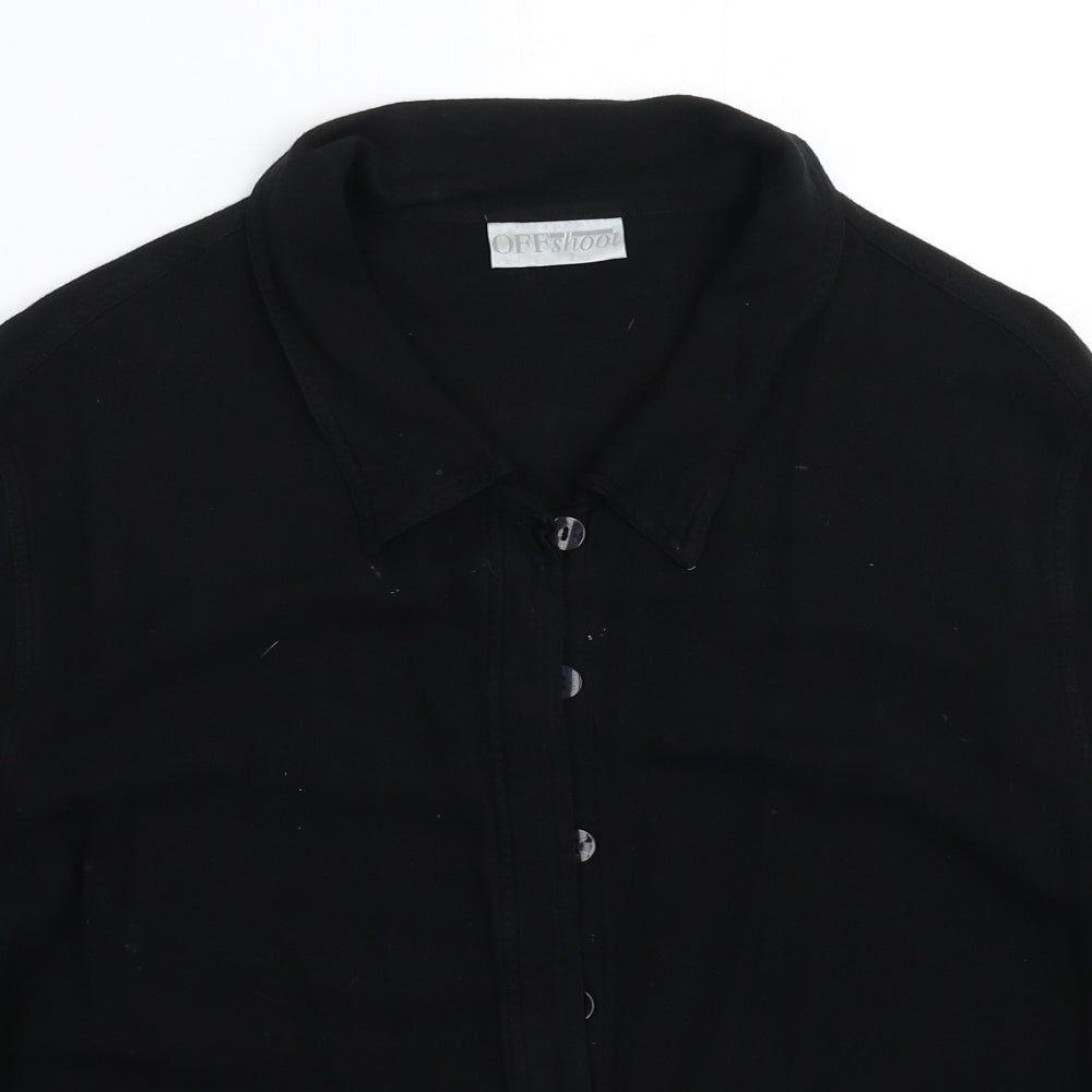 Offshoot Womens Black   Basic Button-Up Size L