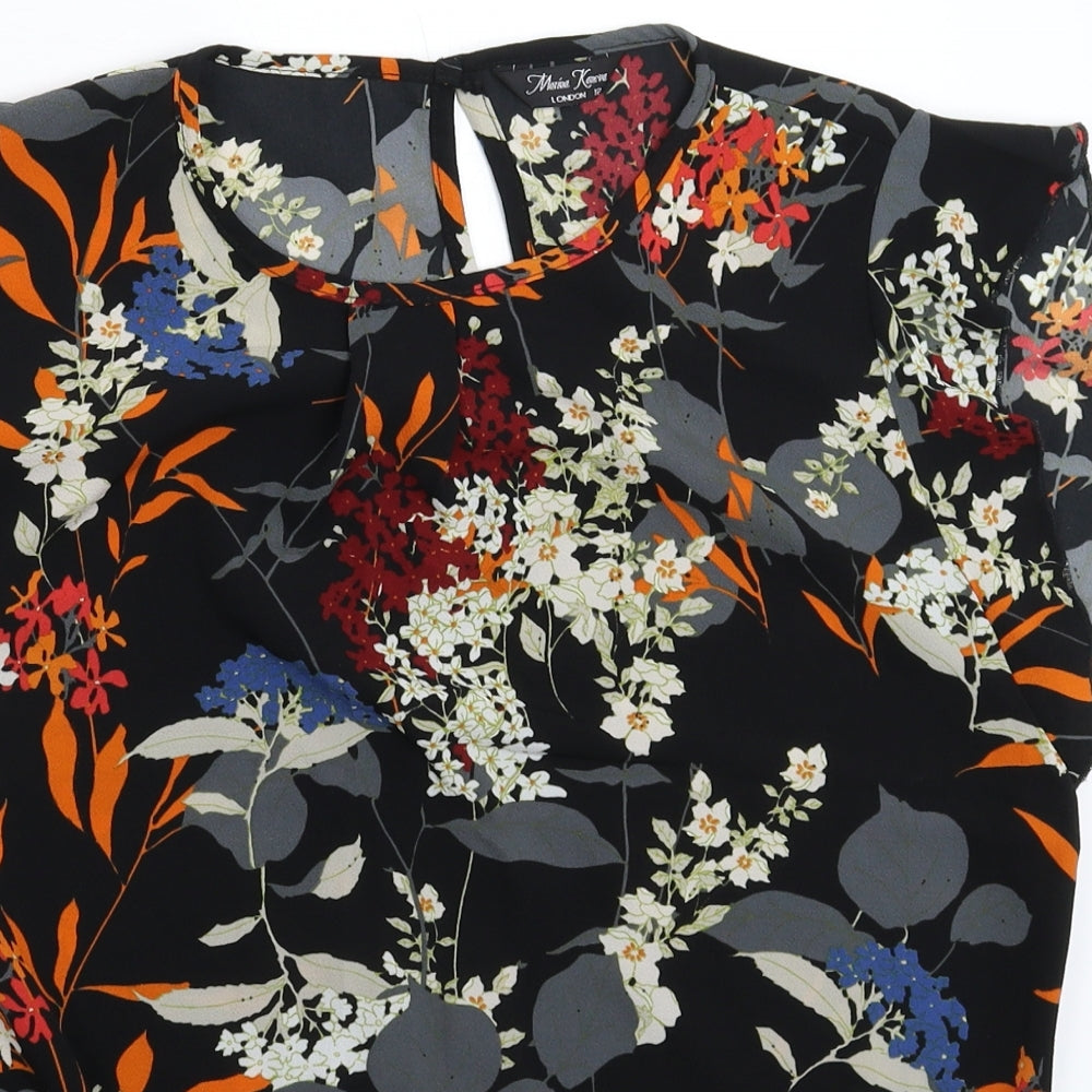 Womens UK Size 12 Marina Kaneva Black Basic Blouse