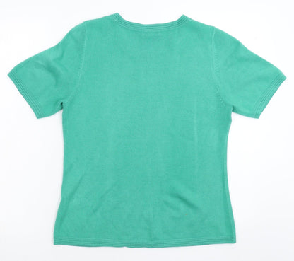 Womens UK Size M Marks and Spencer Green Pullover Jumper