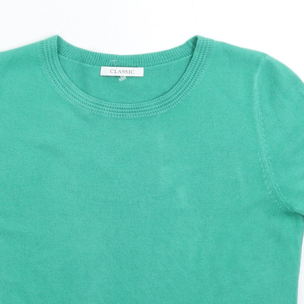 Womens UK Size M Marks and Spencer Green Pullover Jumper