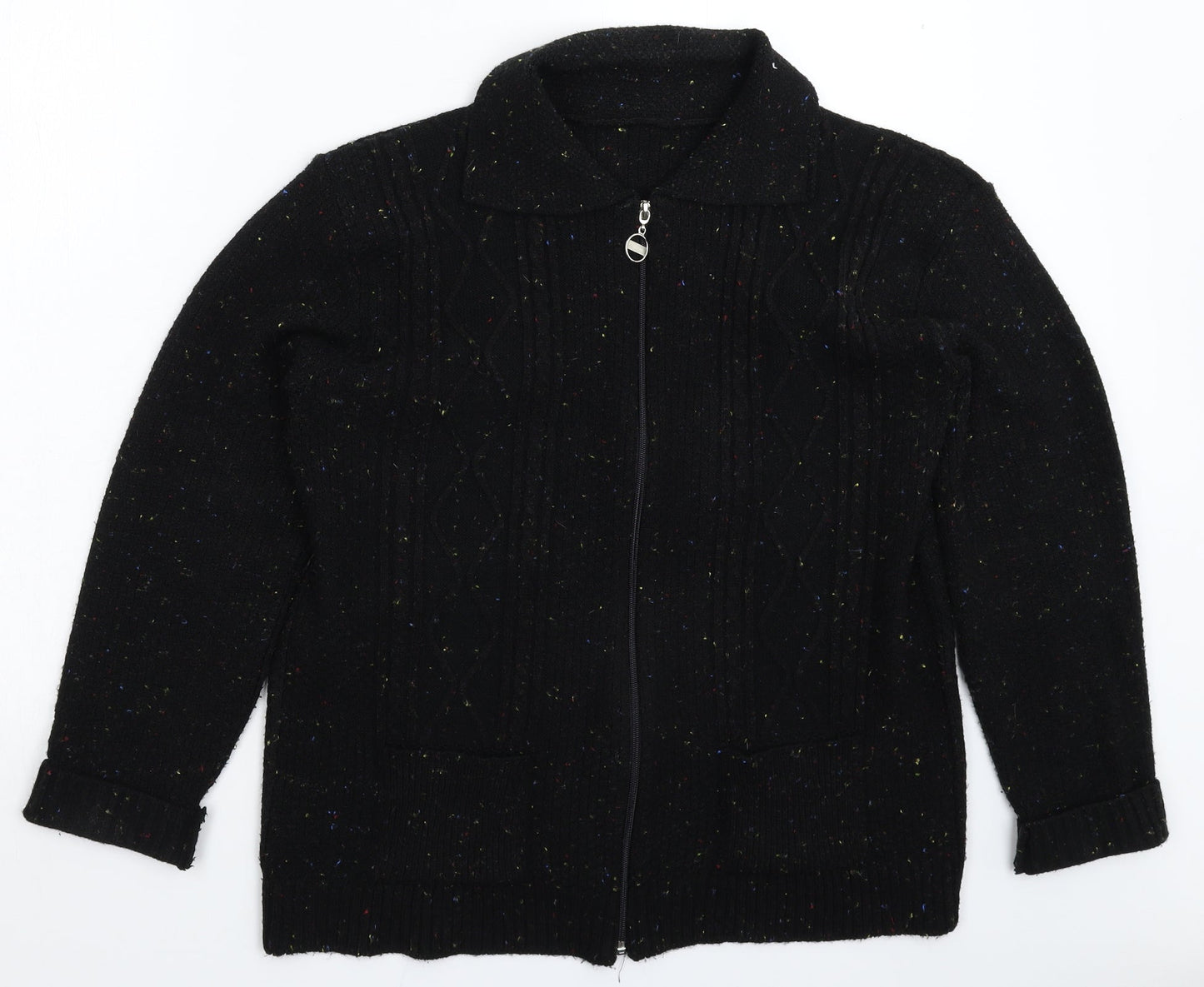 Womens UK Size L Preworn Black Jacket