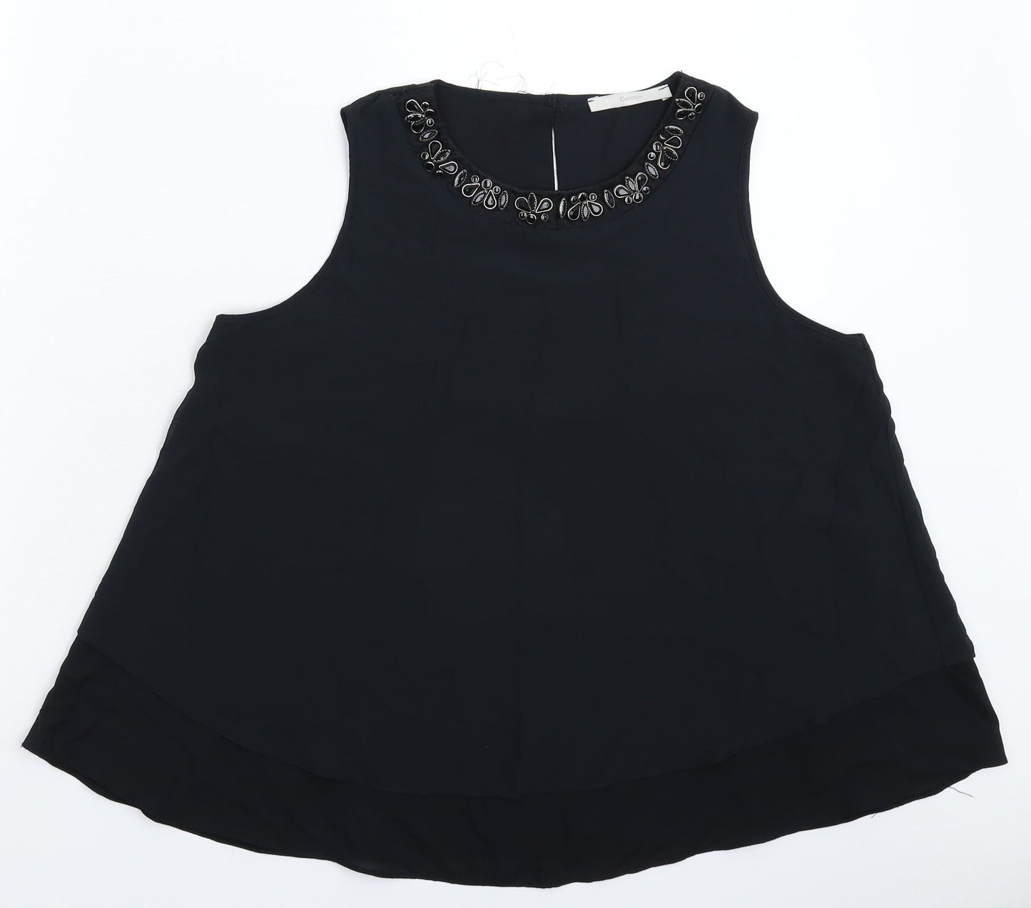 George Womens Black   Basic Blouse Size 12