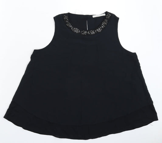 George Womens Black   Basic Blouse Size 12
