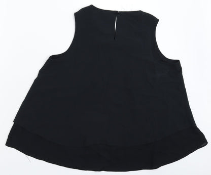 George Womens Black   Basic Blouse Size 12