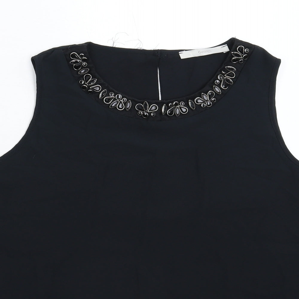 George Womens Black   Basic Blouse Size 12