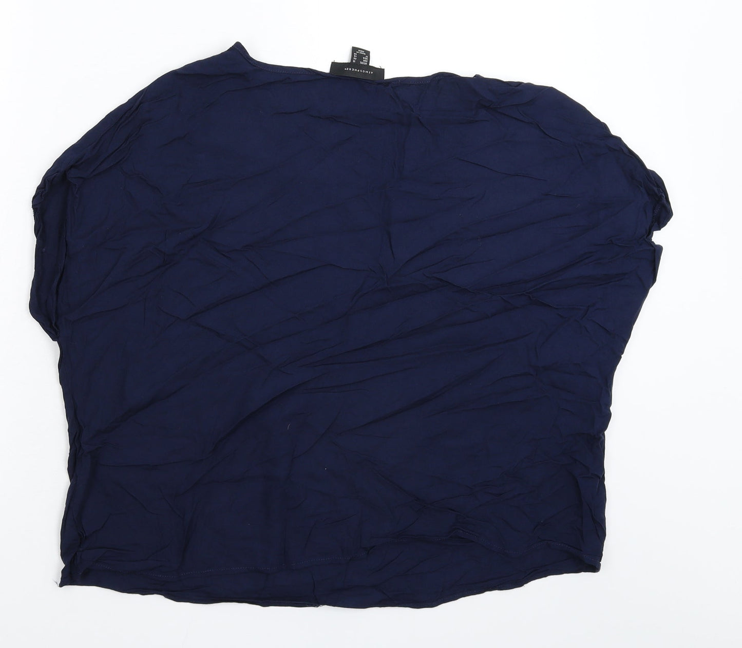 Womens UK Size 12 Atmosphere Blue Basic T-Shirt