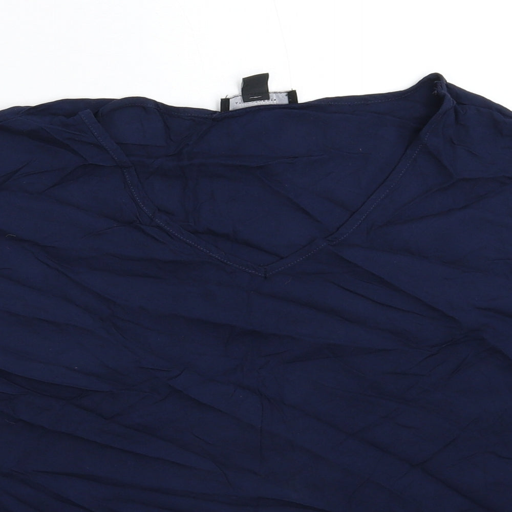 Womens UK Size 12 Atmosphere Blue Basic T-Shirt