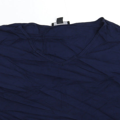 Womens UK Size 12 Atmosphere Blue Basic T-Shirt