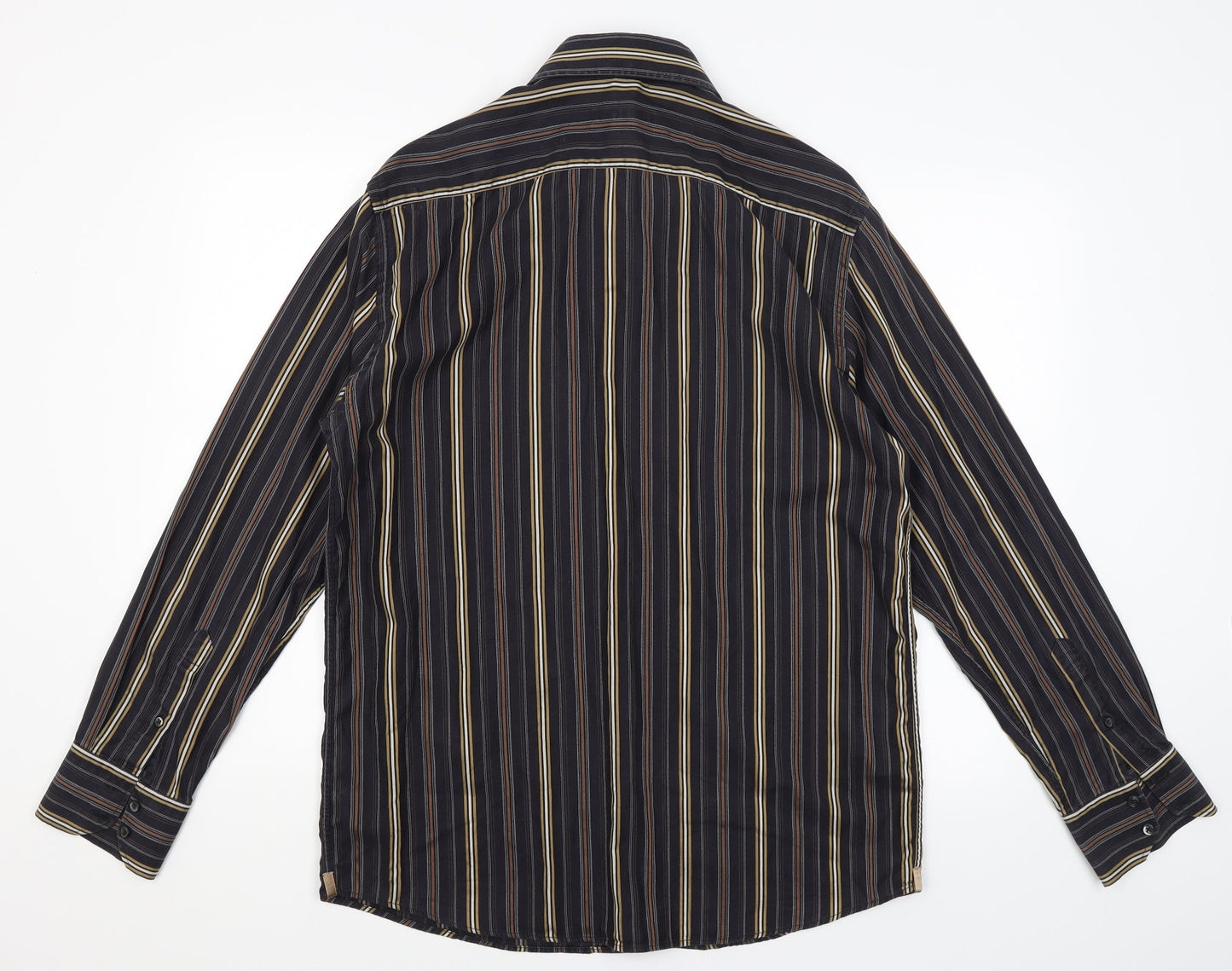 Mens UK Size L NEXT Black  Button-Up Long Sleeve Casual Shirt