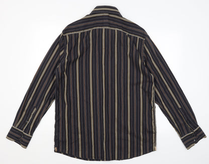 Mens UK Size L NEXT Black  Button-Up Long Sleeve Casual Shirt