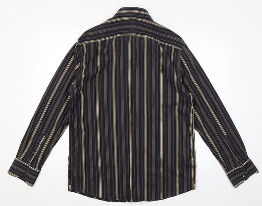 Mens UK Size L NEXT Black  Button-Up Long Sleeve Casual Shirt