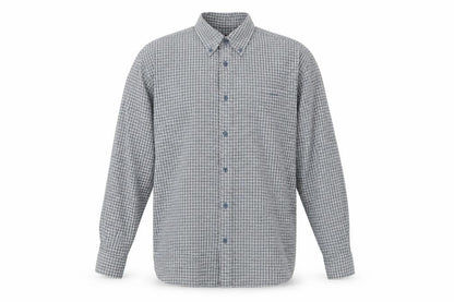 Mens UK Size L Trader Blue  Button-Up Long Sleeve Casual Shirt
