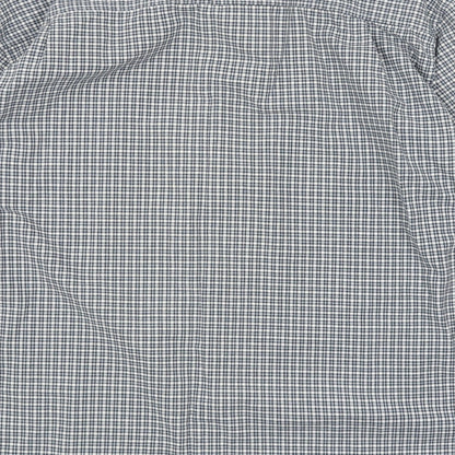 Mens UK Size L Trader Blue  Button-Up Long Sleeve Casual Shirt