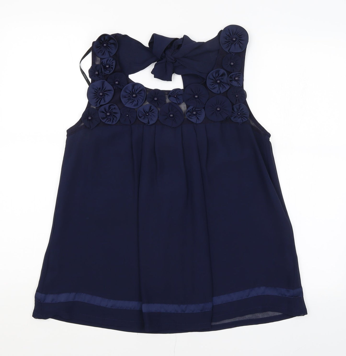 Womens UK Size 10 Dorothy Perkins Blue Basic Blouse