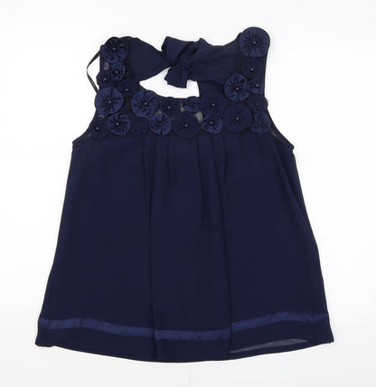 Womens UK Size 10 Dorothy Perkins Blue Basic Blouse
