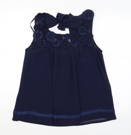 Womens UK Size 10 Dorothy Perkins Blue Basic Blouse
