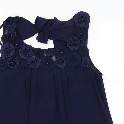 Womens UK Size 10 Dorothy Perkins Blue Basic Blouse