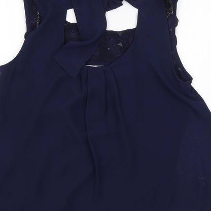Womens UK Size 10 Dorothy Perkins Blue Basic Blouse