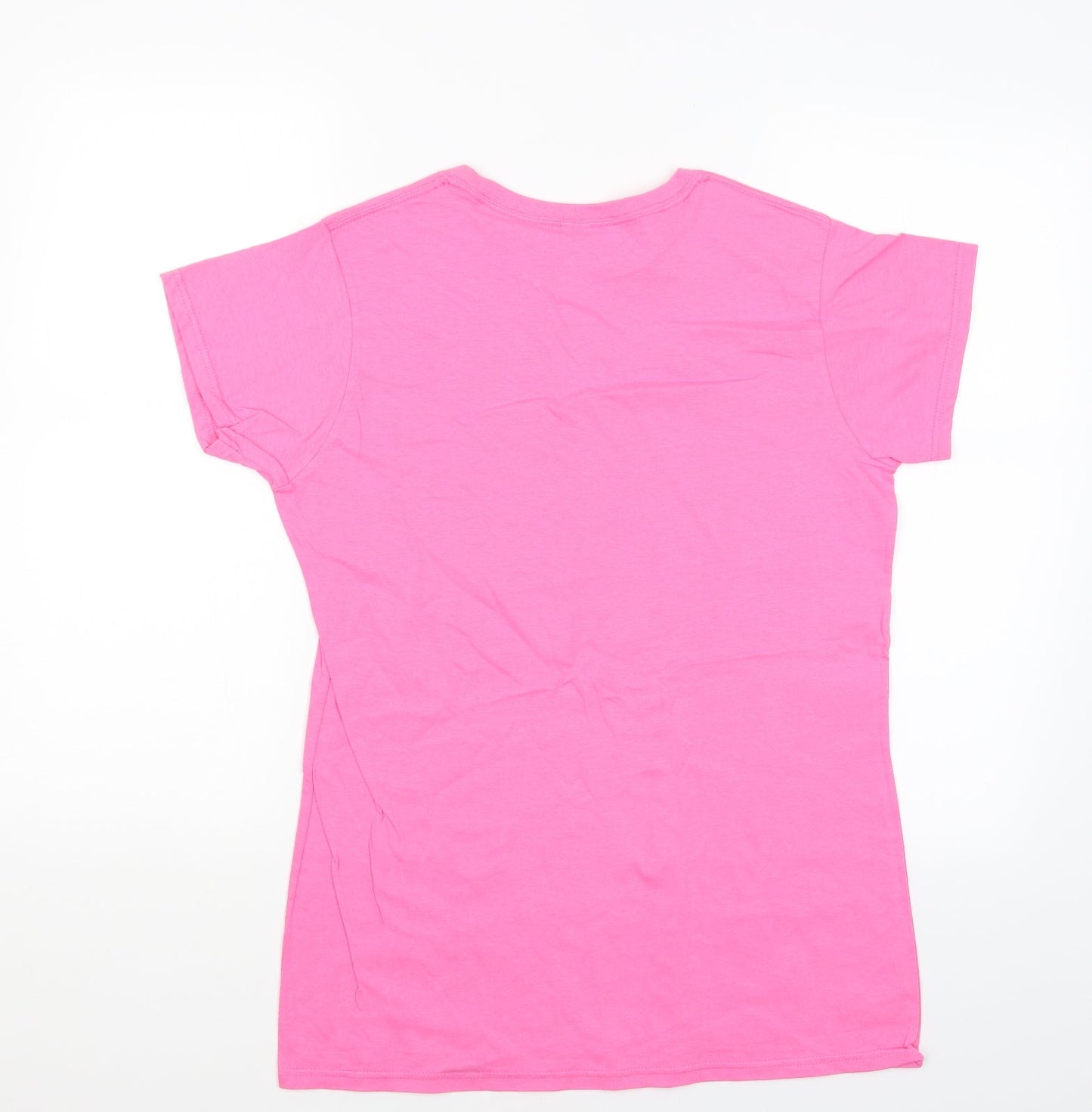 Womens UK Size XL Gildan Pink Basic T-Shirt