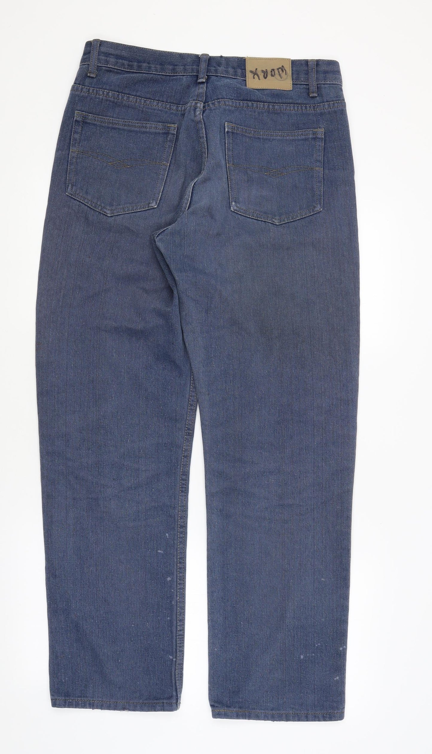Mens UK Size 32 in Refined Regular Fit Straight Blue Jeans