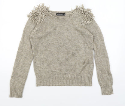 Womens UK Size 8 Internacionale Beige Pullover Jumper