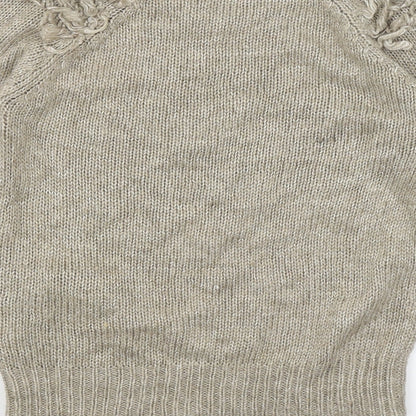 Womens UK Size 8 Internacionale Beige Pullover Jumper