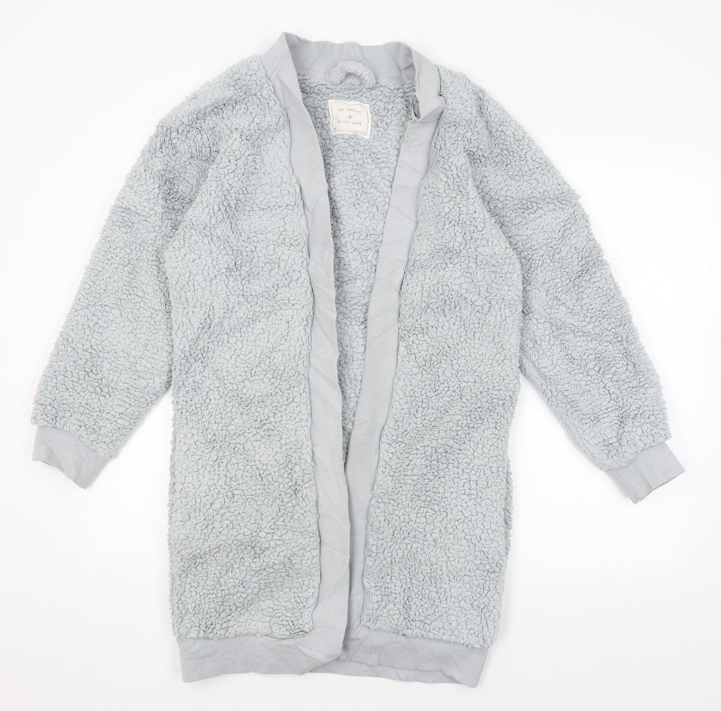 Womens UK Size XS Preworn Grey Wrap Jumper