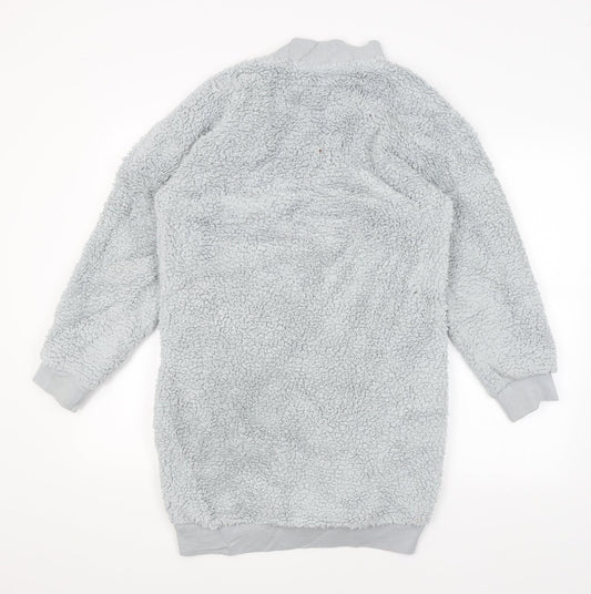 Womens UK Size XS Preworn Grey Wrap Jumper