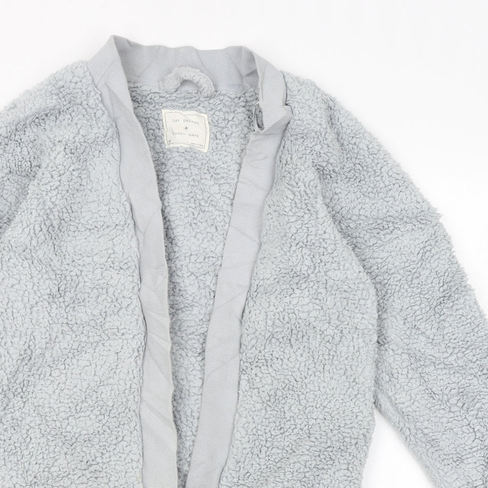 Womens UK Size XS Preworn Grey Wrap Jumper
