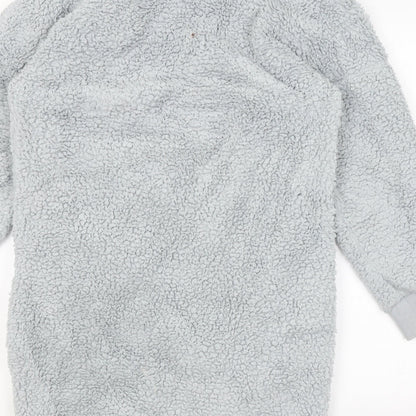Womens UK Size XS Preworn Grey Wrap Jumper