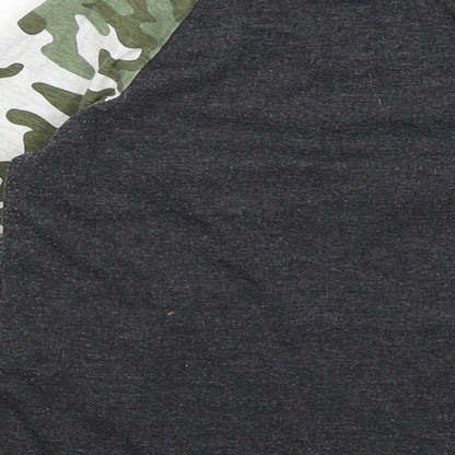 So Cute Boys Grey Camouflage  Basic T-Shirt Size 2-3 Years  - Little Planet Hero