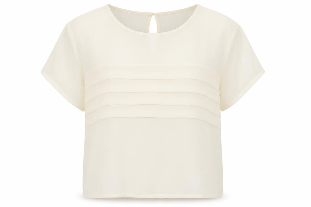 Womens UK Size 8 Topshop Ivory Basic Blouse