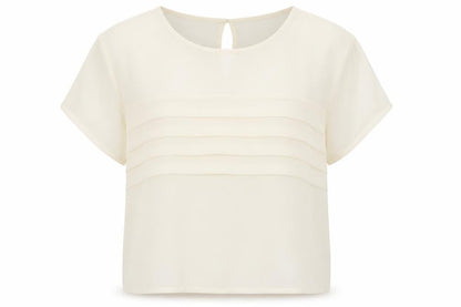 Womens UK Size 8 Topshop Ivory Basic Blouse