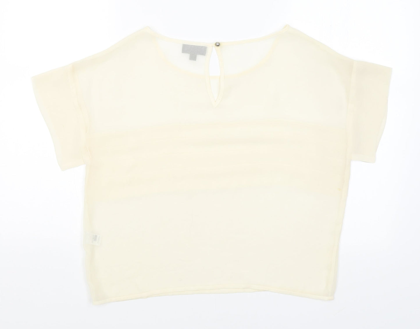 Womens UK Size 8 Topshop Ivory Basic Blouse