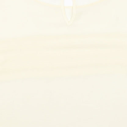 Womens UK Size 8 Topshop Ivory Basic Blouse
