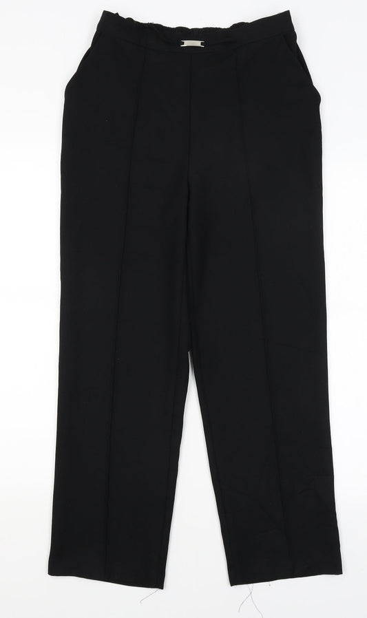 Womens UK Size 8 Papaya Regular Fit  Black Trousers
