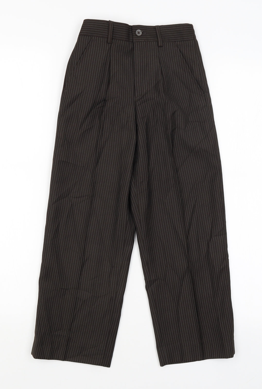 Womens UK Size 4 Preworn Regular Fit  Brown Trousers