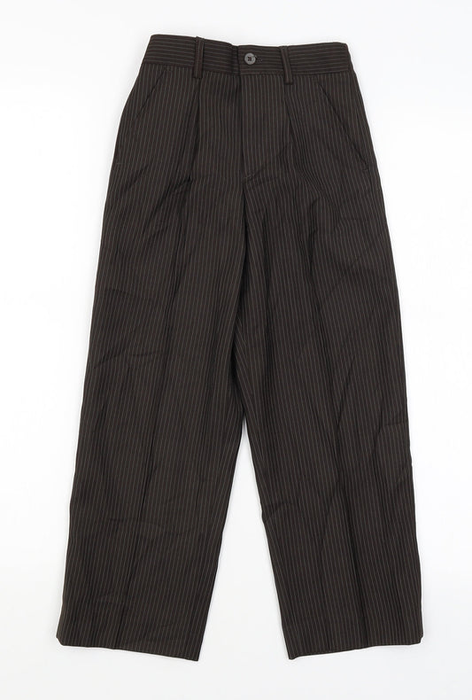 Womens UK Size 4 Preworn Regular Fit  Brown Trousers
