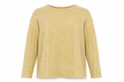 Womens UK Size S EWM Yellow Pullover Jumper