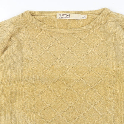 EWM Womens Yellow   Pullover Jumper Size S