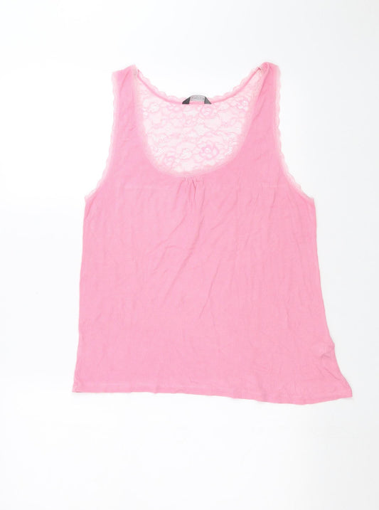 Womens UK Size 16 Limited Collection Pink Basic Tank
