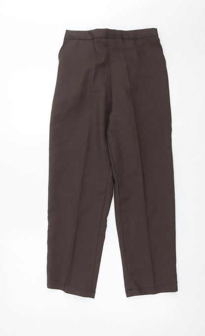 Womens UK Size 12 Preworn Regular Fit  Brown Trousers