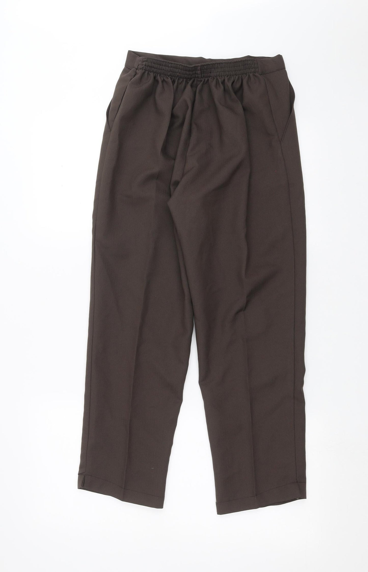 Womens UK Size 12 Preworn Regular Fit  Brown Trousers