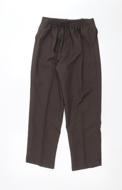 Womens UK Size 12 Preworn Regular Fit  Brown Trousers