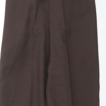 Womens UK Size 12 Preworn Regular Fit  Brown Trousers